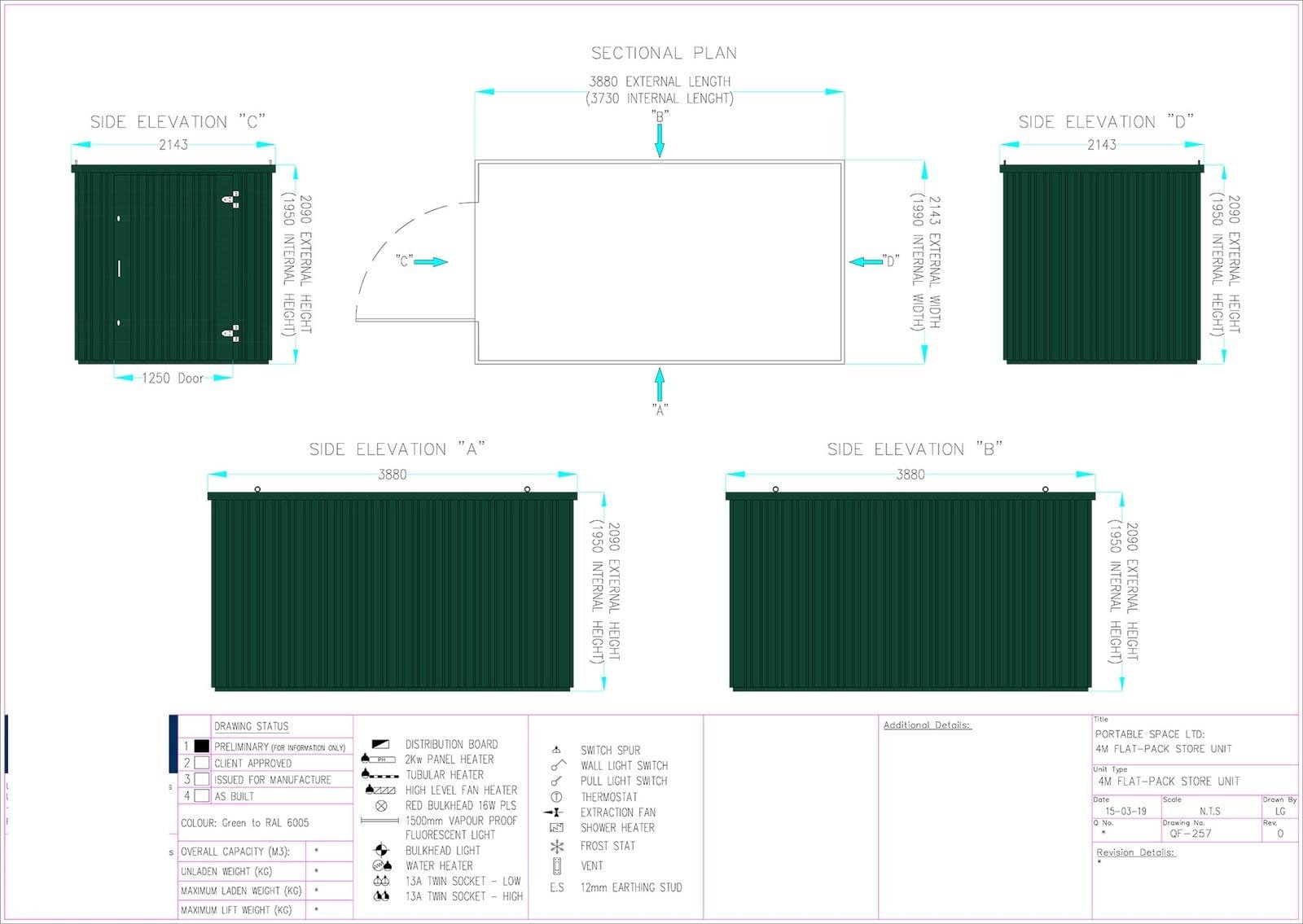 Contenedor de Almacenamiento Flat Pack 4 m x 2,1 m Recubierto en Polvo – Modular y Desmontable - Imagen 6